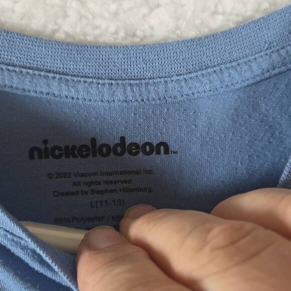 Nickelodeon Women's SpongeBob SquarePants Crew Neck Graphic T-Shirt Blue Large - Picture 6 of 9
